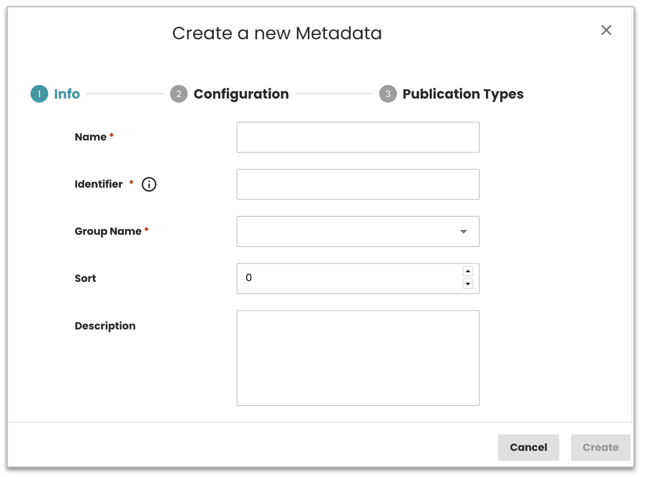 Create metadata